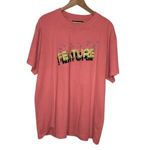 FEATURE Block Tee Coral Dimensional Art Short Sleeve XL